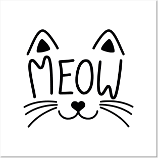 Meow Cat Lovers Cat Owners Posters and Art